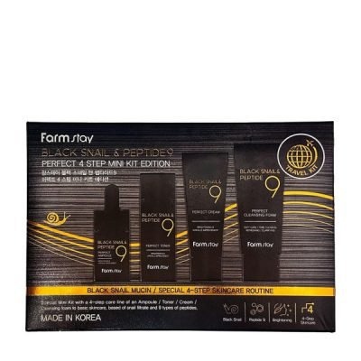 Farmstay Black Snail & Peptide 9 Perfect 4 Step Mini Kit Edition 4pcs