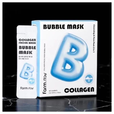 Farmstay Collagen Facial Wash Bubble Mask (5ml x 20pcs)