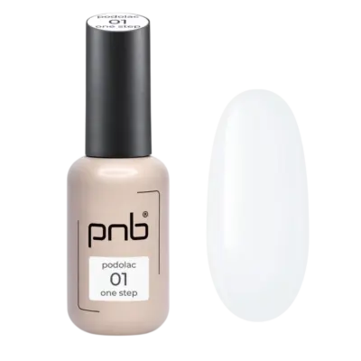 Μονοφασικό ημιμόνιμο βερνίκι (one-step) PNB Absolute White №01 (8 ml) Λευκό